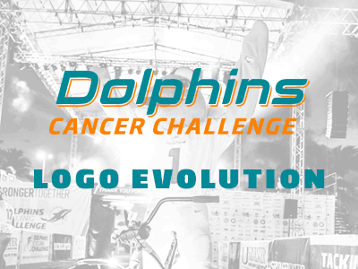 Dolphins Cancer Challenge Logo Evolution football logos miami dolphins nfl sports