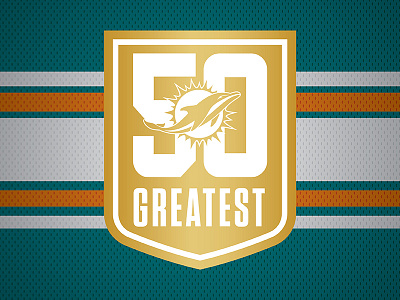 Miami Dolphins 50 Greatest Logo football logos miami dolphins nfl sports