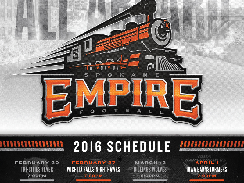 Spokane Empire Schedule Poster by Brian Gundell on Dribbble