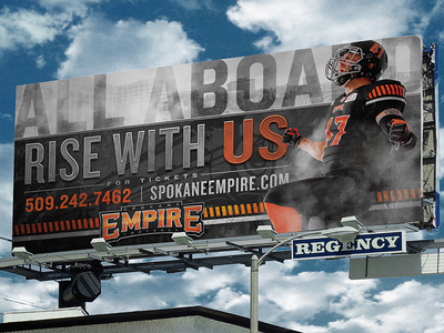 Spokane Empire Billboard billboard branding empire football ifl outdoor spokane sports