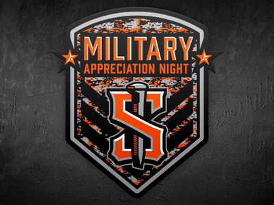 Spokane Empire Military Appreciation Night T-Shirt branding football ifl military spokane empire