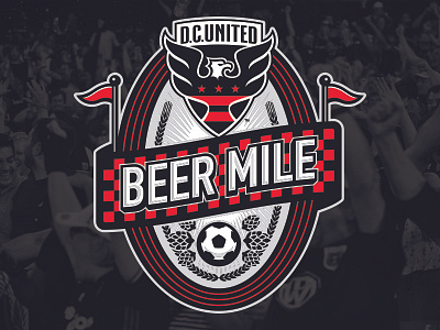 DC United Beer Mile Logo dc united logo major league soccer mls patch soccer sports