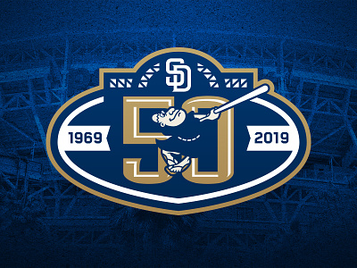 San Diego Padres 50th Anniversary Logo baseball friar logos padres san diego sports