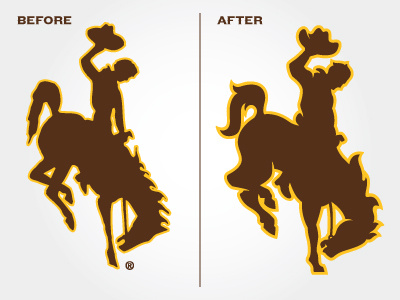 Wyoming Logo Proposal - Before & After branding cowboys logos sports wyoming