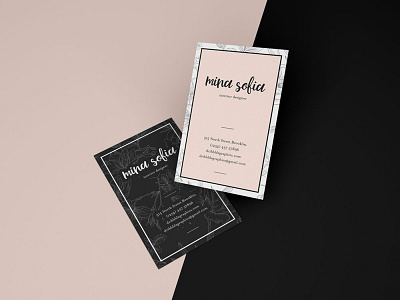 Free Stylish Floating Business Card Mockup - www.mockuphill.com