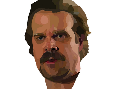 Hopper is back!! Stranger things season 4 character digital art drawing hopper illustration netflix procreate stranger things tv