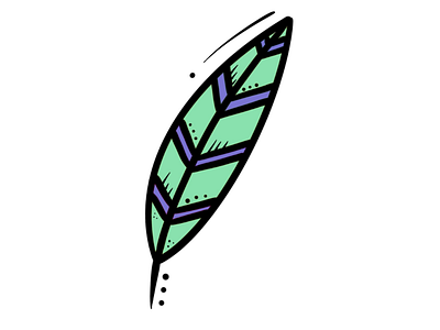 A splash of colour colour digital feather flash illustration leaf procreate
