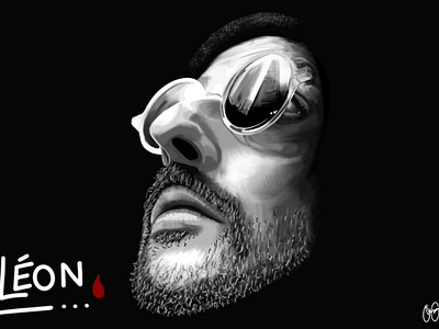 A new drawing. Jean Reno in Léon. brand digital film illustration illustrator logo poster procreate