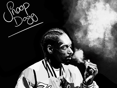 Digital painting of Snoop Dogg