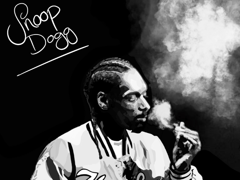 Digital painting of Snoop Dogg by Ollie George on Dribbble