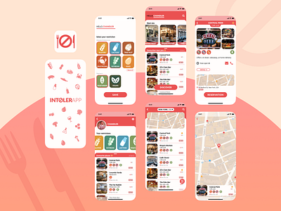 Intolerapp android app app design food food allergy food and beverage food app food app ui icon ios app mobile app mobile app design ui ux