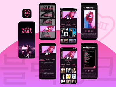 In Your Area android app app blackpink blink design icon ios app kpop mobile app mobile app design music app ui ux