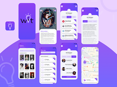 WIT accenture android app app design gender equality hack for goals hackathon icon ios app milan digital week mobile app mobile app design ui ux women in tech