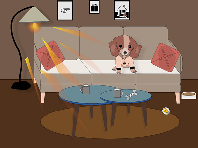 puppy dog art design dog home illustration illustration art illustrator puppy dog