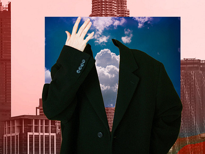 touch the sky art collage collageart