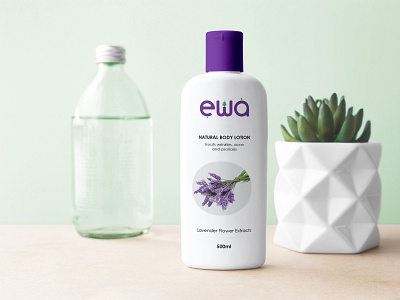 Ewa body lotion brand design brand identity branding concept design flat logo logo design minimalist wordmark