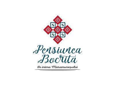 Pensiunea Bocrita design logo traditional