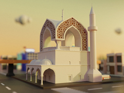 Final shot for M letter 36daysoftype 3d blender blender3d letter letters m letter mosque