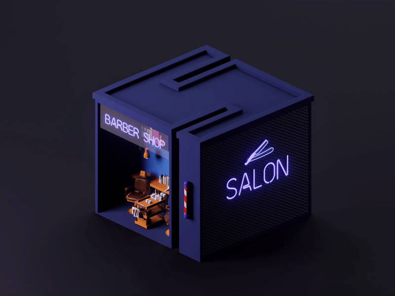 S Letter - 36 Days of Type 36daysoftype 3d barbershop blender blender3d letter lettering s letter salon