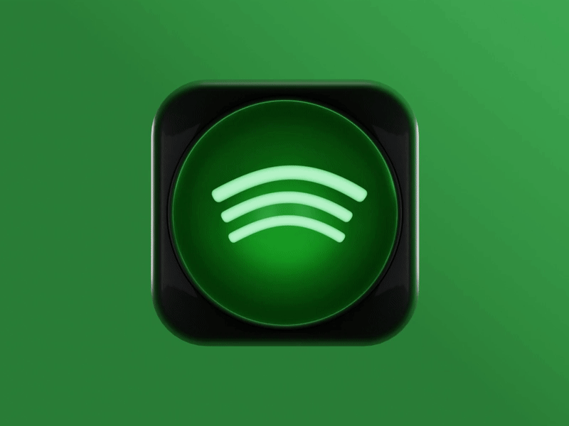 Spotify from another view 3d animation blender blender3d design icon icon design ios ios14 low poly lowpoly macos radio render spotify