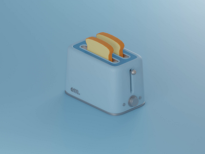 Toaster 3d animation animation3d blender blender3d illustration low poly lowpoly toaster vector