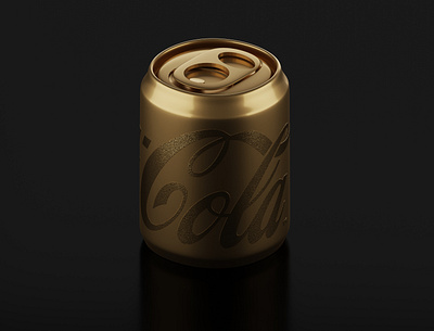 Golden Cola 3d blender blender3d blendercycles can cocacola drinks isometric lettering letters