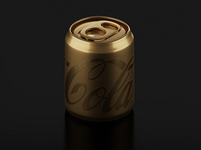 Golden Cola 3d blender blender3d blendercycles can cocacola drinks isometric lettering letters