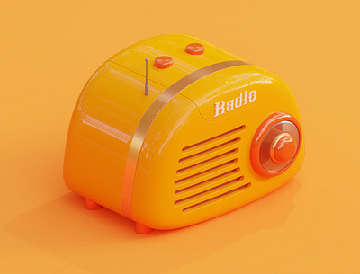 Radio 3d 3d animation animation blender blender3d illustraion isometric render