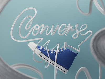 Converse Typography 3d blender blender3d illustration letter letters lowpoly render typo typography