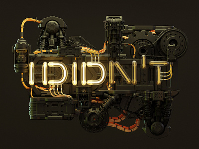 I DiD 3d blender blender3d illustration lettering letters logo lowpoly typography