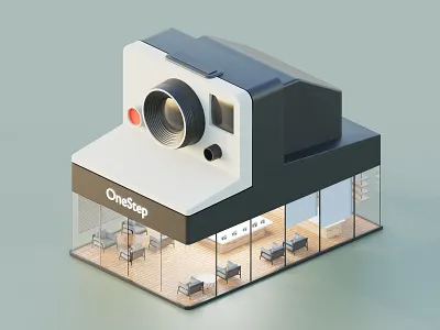 Camera Store 3d blender blender3d camera illustration isometric lowpoly polaroid