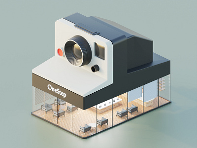 Camera Store 3d blender blender3d camera illustration isometric lowpoly polaroid
