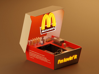 McDonald's booth 3d animation blender blender3d booth illustration isometric lowpoly mcdonalds