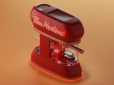 Tim Hortons 3d blender blender3d booth coffee design graphic design illustration isometric lowpoly timhortons