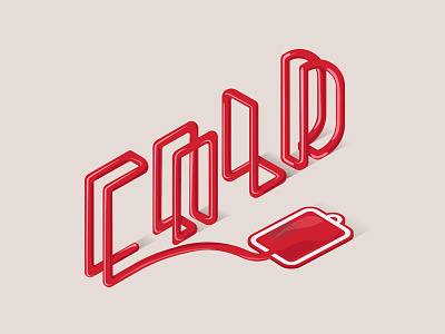 Cold Blood 2d blood cold isometric typography