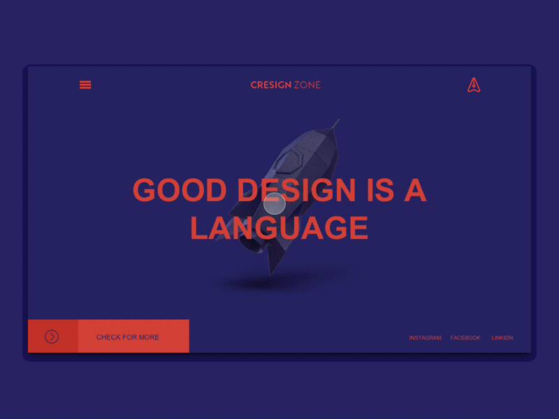 landing page for cresign zone animation clean concept desktop gif landing layout page ui ux web website