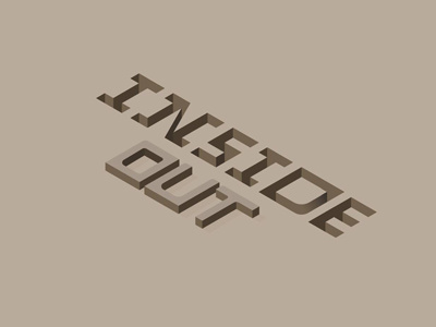 inside out flat geometric home letter modern shapes typography