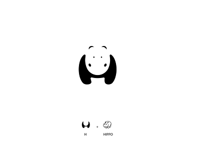 Hippo branding hippo logo negative space typo typography