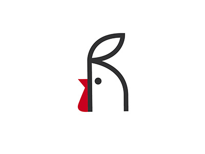 Rooster + R letter