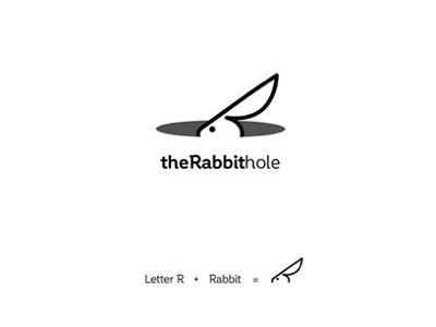 The rabbit hole branding design flat hole icon illustration logo logodesign logos branding rabbit vector