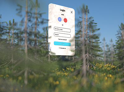 Login Tab 3d 3d artist app design icon ui