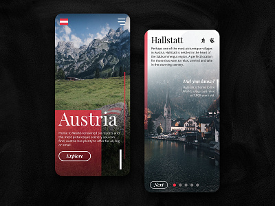 Visit Austria - UI Concept for Travel & Tourism abstract app branding design invisionstudio leisure mobile tourism travel travel app ui userinterface ux website