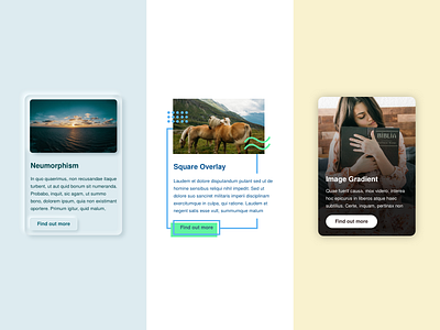 Card UI Examples Round 2: Neumorphism & More! button card examples card ui cta gradient illustration linework neumorphism overlay photography sketch ui ui examples ui exploration ui ideas uiux user interface