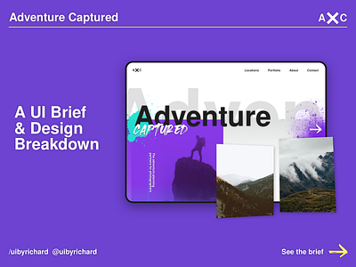 Adventure Captured - UI Design Concept Breakdown