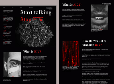 Information website about HIV branding design graphic design tipography ui