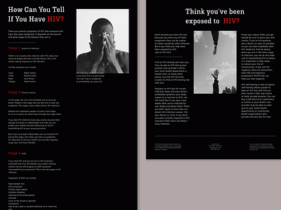 Information website about HIV branding design graphic design shot typography ui ux webdesign