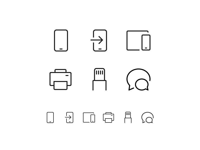 Умная колонка линейная иконка. Smartphone line icon Set.