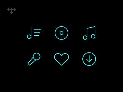 Tidal Iconography icons ios music streaming tidal