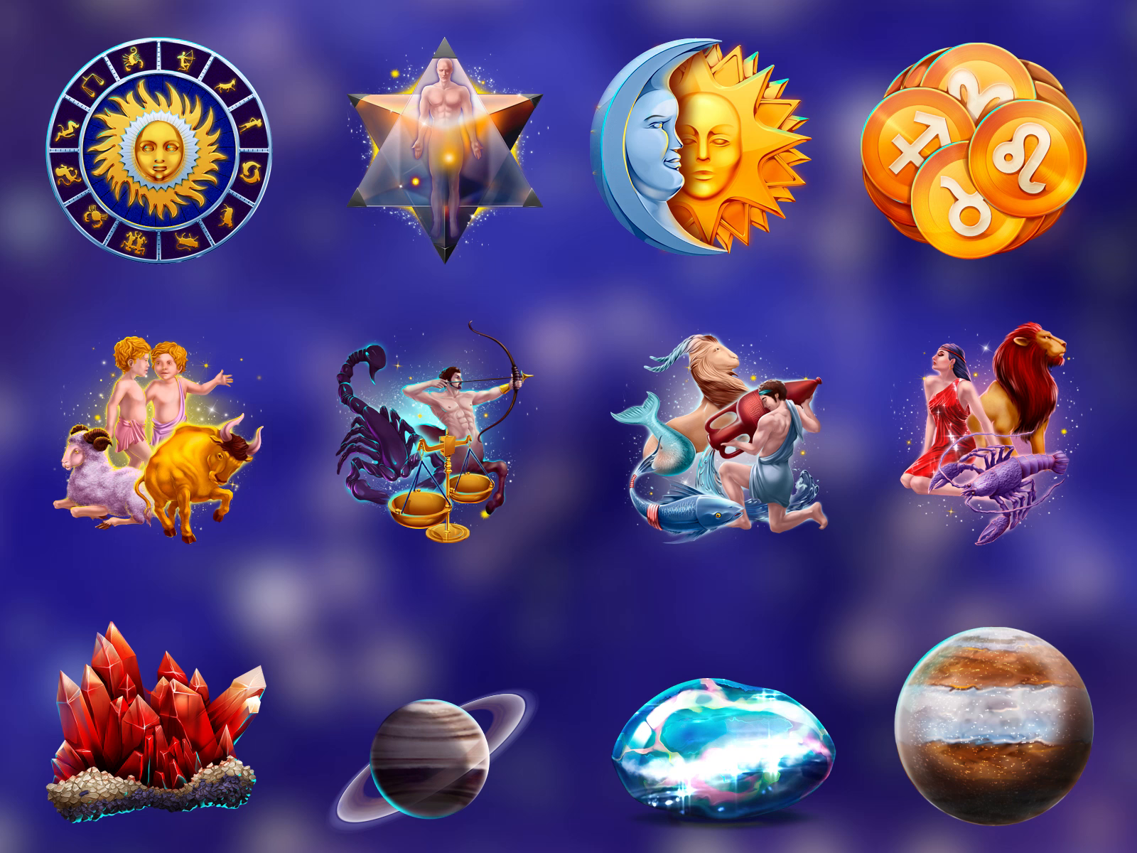 Zodiac symbols animation by slotopaint.com on Dribbble