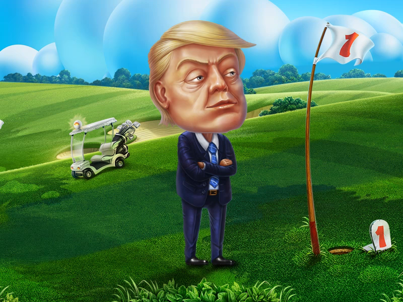 Trump Caricature by slotopaint.com on Dribbble